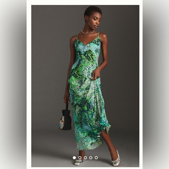 Anthropologie Plenty by Tracy Reese Printed Slip Maxi Dress Size Medium - Picture 2 of 5